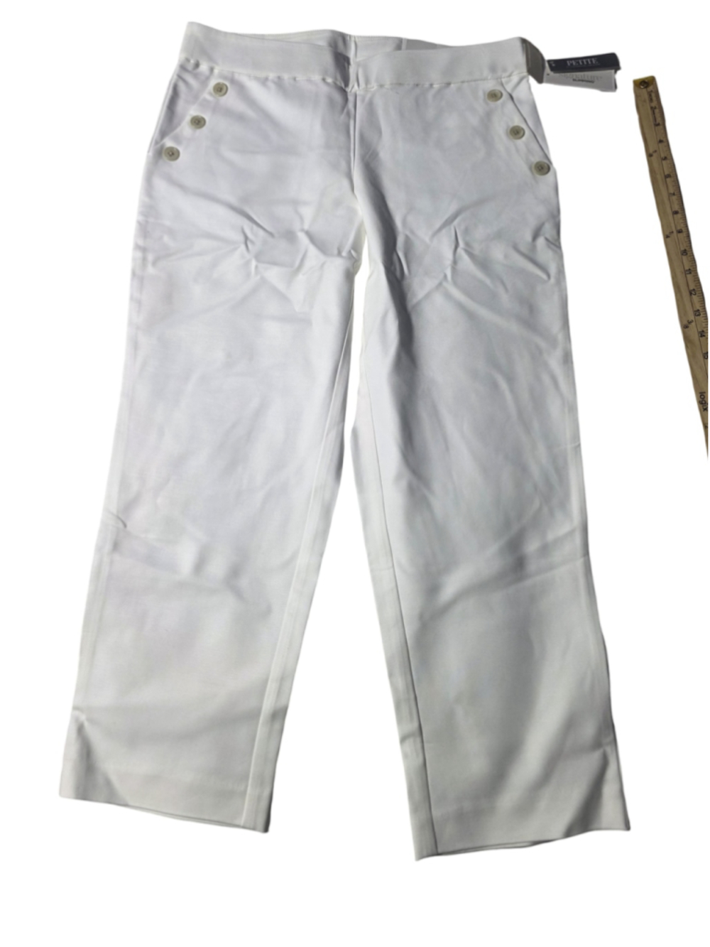 Women's Signature Petite Ankle Pants Size 12P White